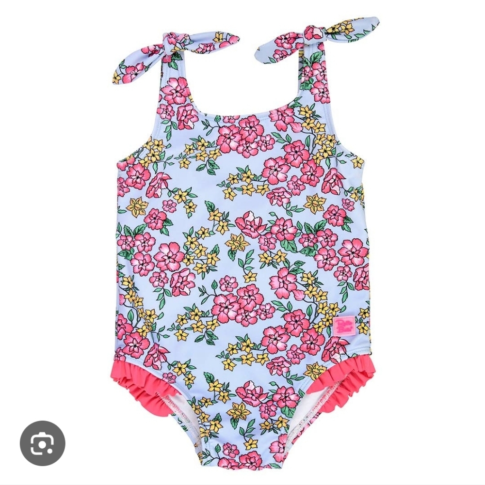 Ruffle Butts Cheerful Blossoms One Piece Bathing Suit- 6